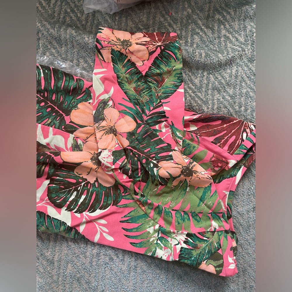 Denim & Co Coral Tropical Shirt 1X A366976 NWT - Picture 5 of 5